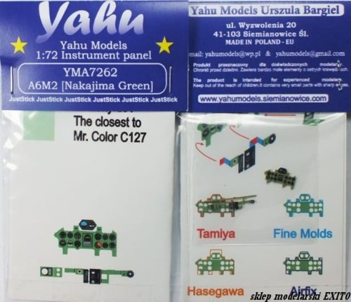 Go to product YAHU YMA7262 - 1:72 A6M2 ( Nakajima Green ) - Instrument Panel