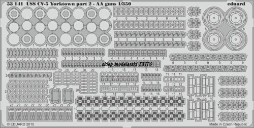 Go to product EDUARD 53141 - 1:350 USS CV-5 Yorktown part 2 AA guns