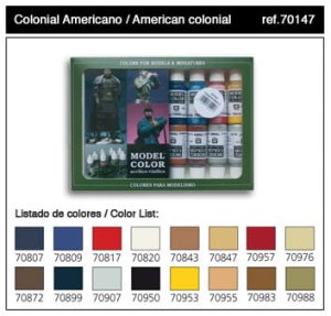 VALLEJO Model Color Set 70147 - American Colonial