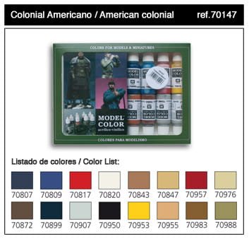 Go to product VALLEJO Model Color Set 70147 - American Colonial