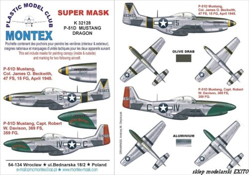Go to product MONTEX K32128 - 1:32 P-51 D Mustang