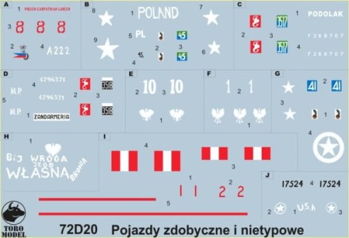 Go to product TORO MODEL 72D20 - 1:72 Captured & non-standard vehicles in Polish service
