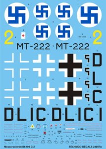 TECHMOD 24007 - 1:24 Messerschmitt Bf-109G-2 w/masks