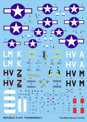 Go to product TECHMOD 72105 - 1:72 Republic P-47D Thunderbolt