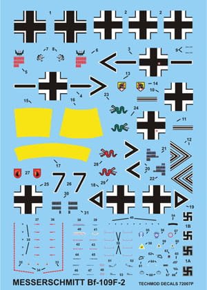 Go to product TECHMOD 72007 - 1:72 Messerschmitt Bf-109 F-2
