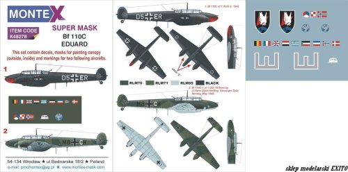 Go to product MONTEX K48278 - 1:48 Messerschmitt Bf 110C