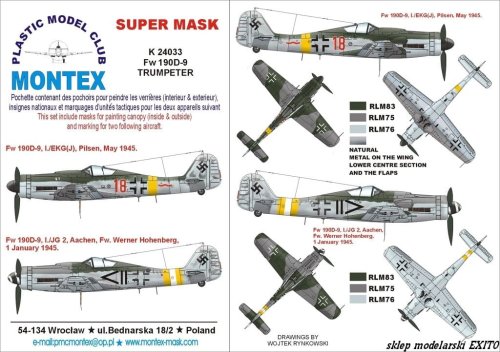 Go to product MONTEX K24033 - 1:24 Focke Wulf Fw-190 D-9