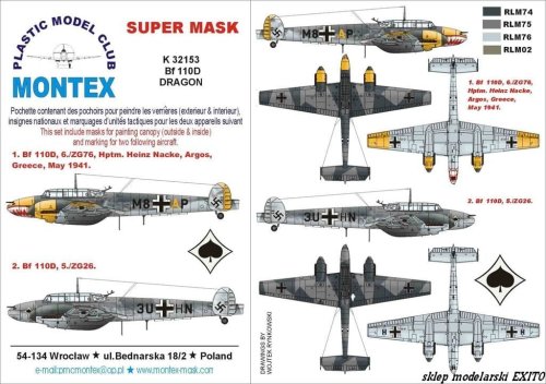 Go to product MONTEX K32153 - 1:32 Bf 110 D