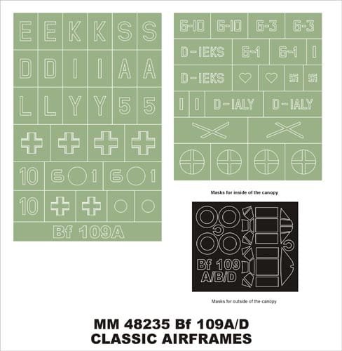 Go to product MONTEX MM48235 - 1:48 Messerchmitt Bf-109 A/D