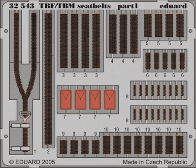 Go to product EDUARD 32543 - 1:32 TBF/TBM seatbelts