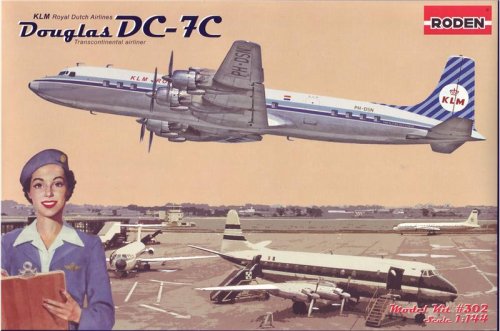 Go to product RODEN 302 - 1:144 Douglas DC-7C KLM Royal Dutch Airlines