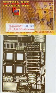 PART P35198 - 1:35 Flak 36 88mm - Boxes and other fenders parts