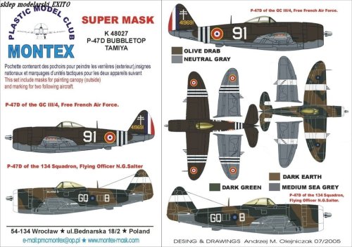 Go to product MONTEX K48027 - 1:48 P-47 D Bubbletop
