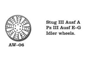 Friulmodel AW-06 - 1:35 Stug III Ausf A, Pz III. Ausf E-G metal sprocket wheels
