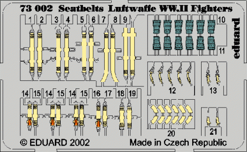 Go to product EDUARD 73002 - 1:72 Seatbelts Luftwaffe WWII Fighters