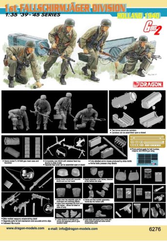 Go to product DRAGON 6276 - 1:35 1st Fallschirmjager Division Holland 1940