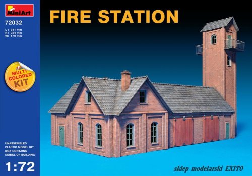 Go to product MINIART 72032 - 1:72 Fire Station - multicolored kit
