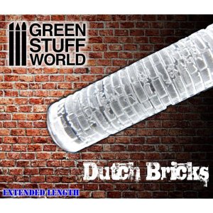 GREEN STUFF 1336 - Rolling Pin Dutch Bricks - Wałek do odciskania tekstur cegieł