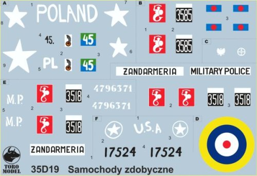 Go to product TORO MODEL 35D19 - 1:35 Captured cars in Polish service