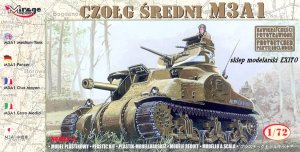 MIRAGE 72803 - 1:72 M3A1 Medium Tank