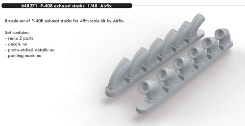Go to product EDUARD 648271 - 1:48 P-40B exhaust stacks