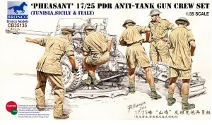 BRONCO CB 35135 - 1:35 "Pheasant" 17/25pdr Anti-Tank Gun Crew Set (Tunisia, Sicily & Italy)