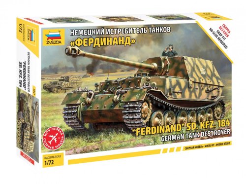 Go to product ZVEZDA 5041 - 1:72 Ferdinand Sd.Kfz.184 German Tank Destroyer