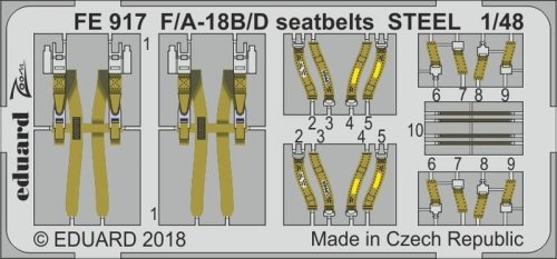 Go to product EDUARD FE917 - 1:48 F/A-18B/D seatbelts - Steel
