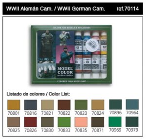 VALLEJO Model Color Set 70114 - WW II German Camouflage