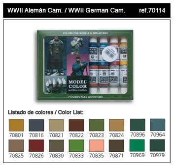 Go to product VALLEJO Model Color Set 70114 - WW II German Camouflage
