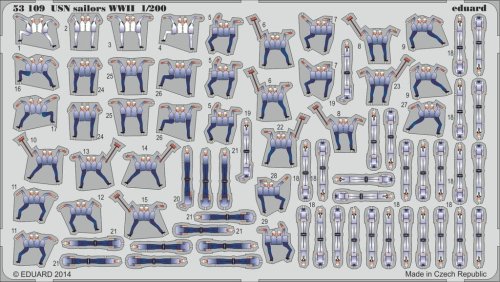 Go to product EDUARD 53109 - 1:200 USN sailors WWII