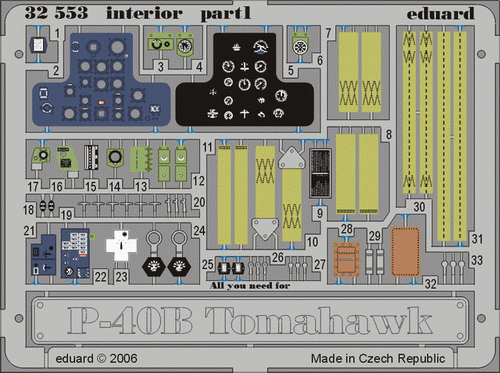 Go to product EDUARD 32553 - 1:32 P-40B interior