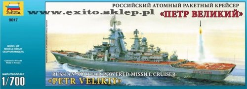Go to product ZVEZDA 9017 - 1:700 Petr Velikiy - Russian Nuclear Missile Cruiser