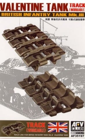 Go to product AFV CLUB 35197 - 1:35 Valentine Tank Track (workable)
