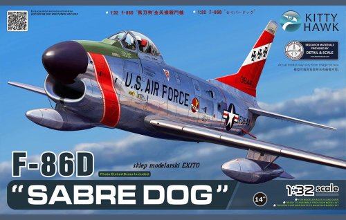 Go to product KITTY HAWK 32007 - 1:32 F-86D Sabre Dog