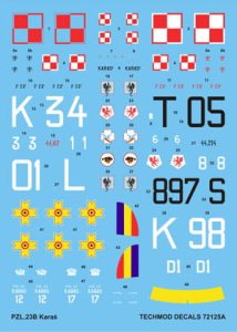 TECHMOD 72125 - 1:72 PZL.23 B Karaś