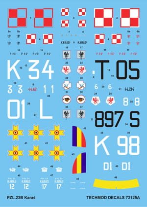 Go to product TECHMOD 72125 - 1:72 PZL.23 B Karaś