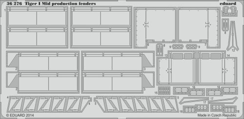 Go to product Eduard 36276 - 1:35 Tiger I Mid production fenders