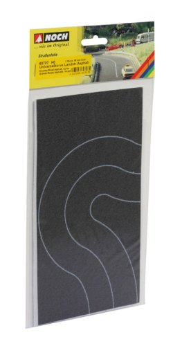 Go to product NOCH 60707 - 1:87 (H0) Country Road Asphalt, Curve, 2 pcs., each 6,6 cm wide - Jezdnia asfaltowa, zakręty