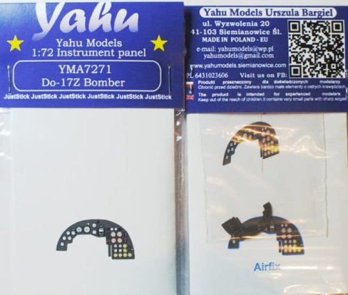 Go to product YAHU YMA7271 - 1:72 Dornier Do-17 Z Bomber - Instrument Panel