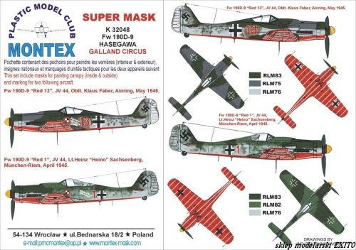 Go to product MONTEX K32048 - 1:32 Fw-190 D9 Galland Cirrus