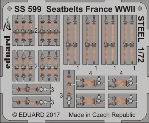 Go to product EDUARD SS599 - 1:72 Seatbelts France WWII - Steel