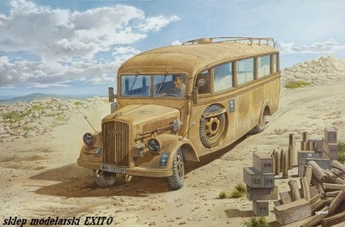 Go to product RODEN 808 - 1:35 Opel Blitz 3.6 - 47 Omnibus model W39 Ludewig- built, late