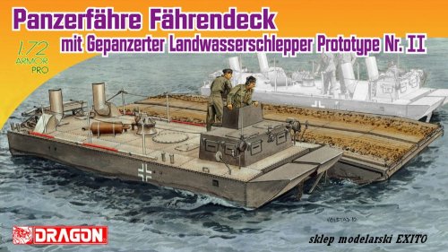 Go to product DRAGON 7509 - 1:72 Panzerfahre Fahrendeck mit Gepanzerter Landwasserschlepper Prototype Nr. II