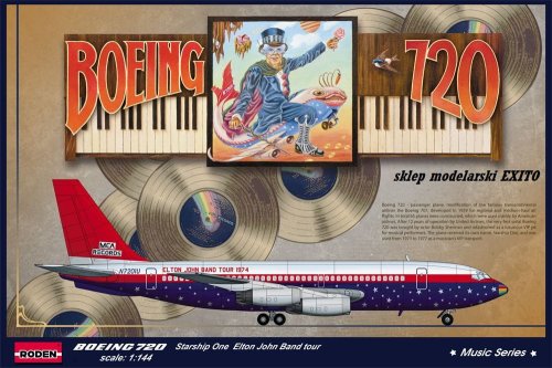 Go to product RODEN 315 - 1:144 Boeing 720 Elton John USA tour 1974
