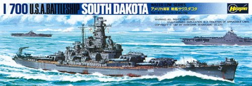 Go to product HASEGAWA WL607 49607 - 1:700 U.S.S. Battleship South Dakota