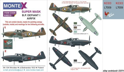 Go to product MONTEX K48315 - 1:48 Defiant Mk.I