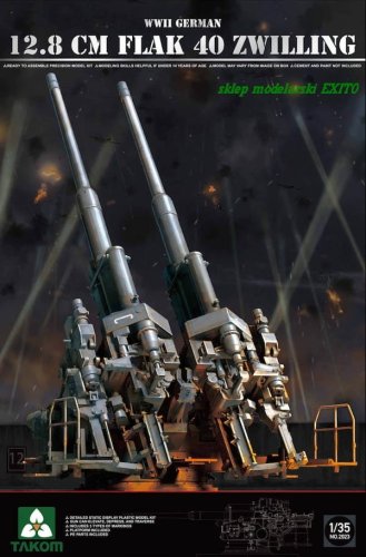 Go to product TAKOM 2023 - 1:35 WWII German 12.8cm Flak 40 Zwilling