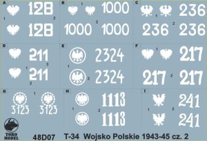 TORO MODEL 48D07 - 1:48 T-34 tanks in Polish service 1943 - 1945 vol.2