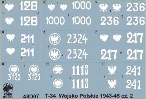 Go to product TORO MODEL 48D07 - 1:48 T-34 tanks in Polish service 1943 - 1945 vol.2